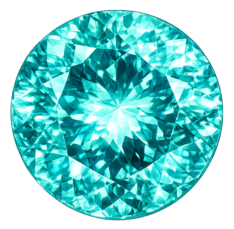 Main stone: Tourmaline Paraiba de synthèse